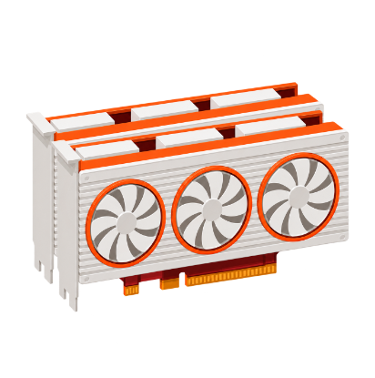 Stack of isometric GPUs